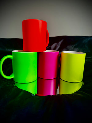 PREMIUM CRYSTALS Double Initial Neon Mugs – Personalized with Vibrant Elegance