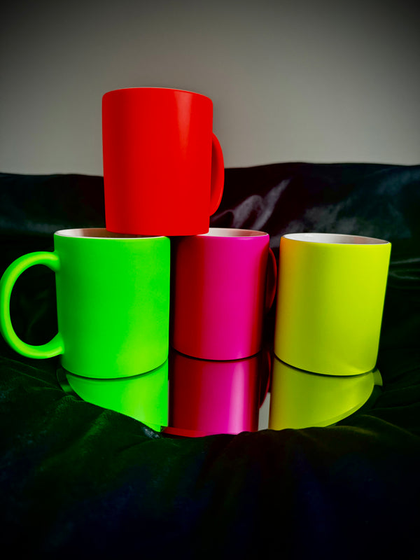 PREMIUM CRYSTALS Double Initial Neon Mugs – Personalized with Vibrant Elegance