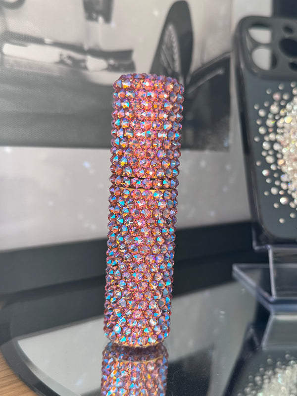 Golden Glow Crystal Perfume Atomiser – 10ml | Topaz Shimmer Crystals