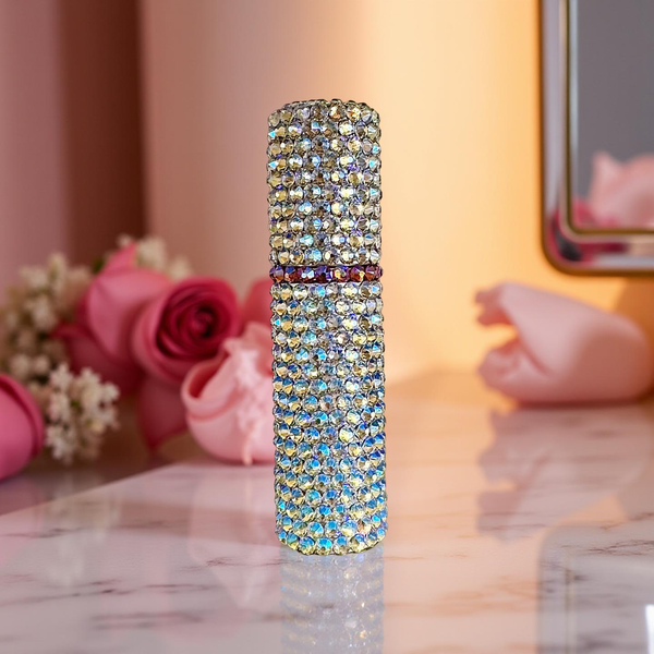 Crystal Shimmer Perfume Atomiser 10 ml – Premium Austrian Crystals with Light Topaz Shimmer (PERFUME NOT INCLUDED)