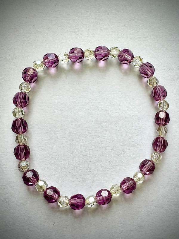 Iris & Silver Shade Crystal Bracelets – Premium Austrian Beads (Single or Set)
