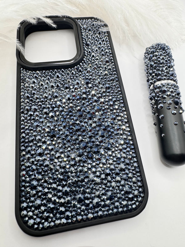 Glam on a Dime Hematite Gift Set – Budget Friendly Luxury | Hematite Crystal Jewellery + 5ml Perfume Atomiser | Affordable Glam Gift for Her