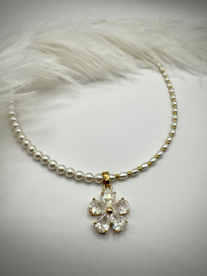 Celeste Blossom Bracelet – Luxury Austrian Pearl and Gold Plated Jewellery Handmade