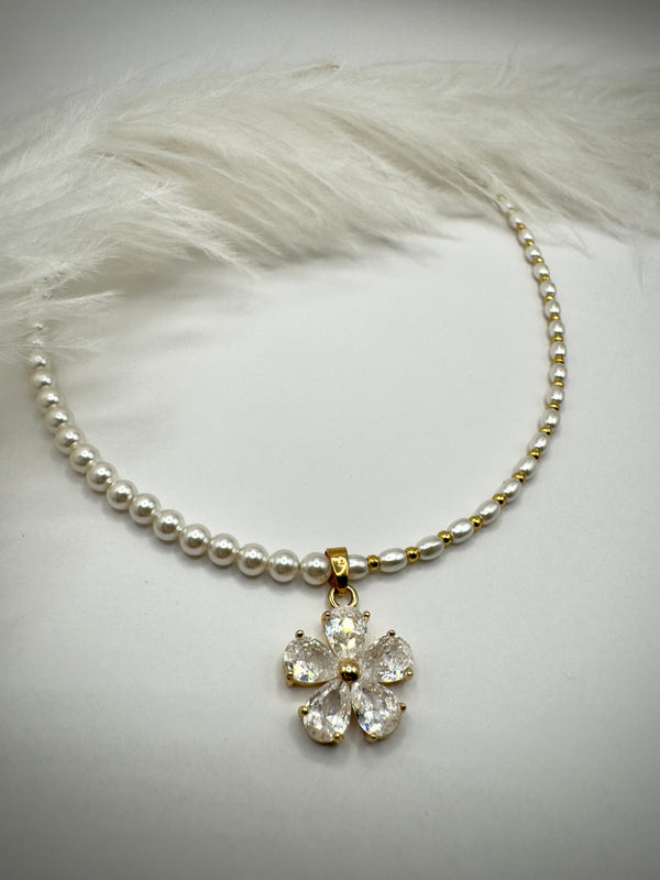 Celeste Blossom Bracelet – Luxury Austrian Pearl and Gold Plated Jewellery Handmade