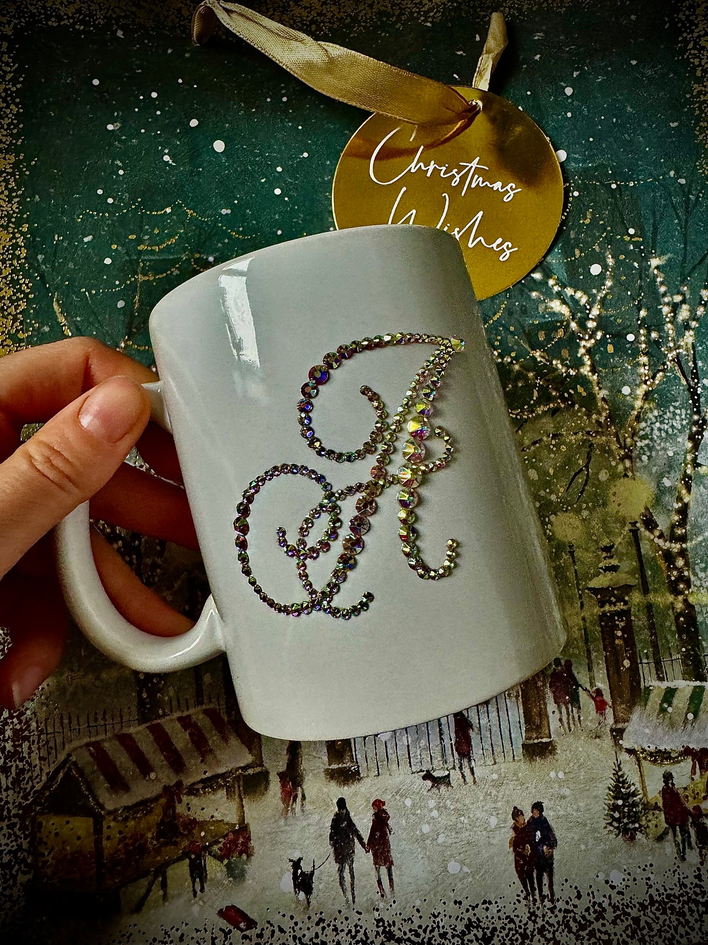 Single Crystal Initial Mug