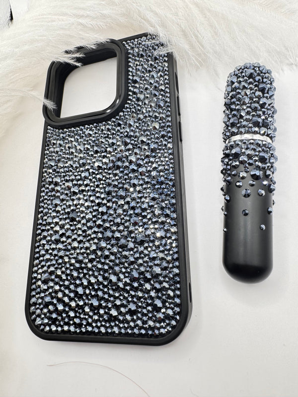 Glam on a Dime Hematite Gift Set – Budget Friendly Luxury | Hematite Crystal Jewellery + 5ml Perfume Atomiser | Affordable Glam Gift for Her