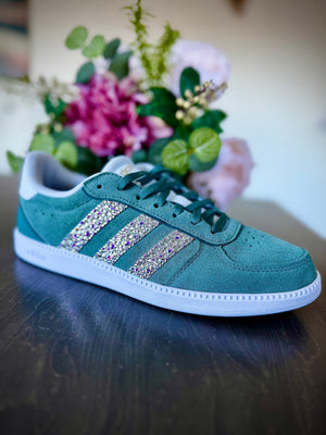 Glam Crystal Sneakers – Custom Hand-Embellished Statement Shoes