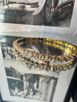 Golden Glow Crystal Bangle – Handcrafted with Premium Austrian Crystals | Bridesmaids Gifts
