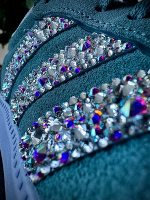 Glam Crystal Sneakers – Custom Hand-Embellished Statement Shoes