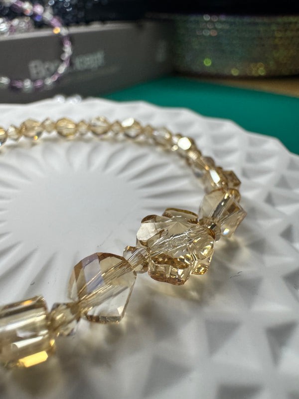 Golden Shadow Crystal Bracelet – Premium Austrian Beads
