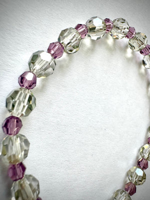 Iris & Silver Shade Crystal Bracelets – Premium Austrian Beads (Single or Set)