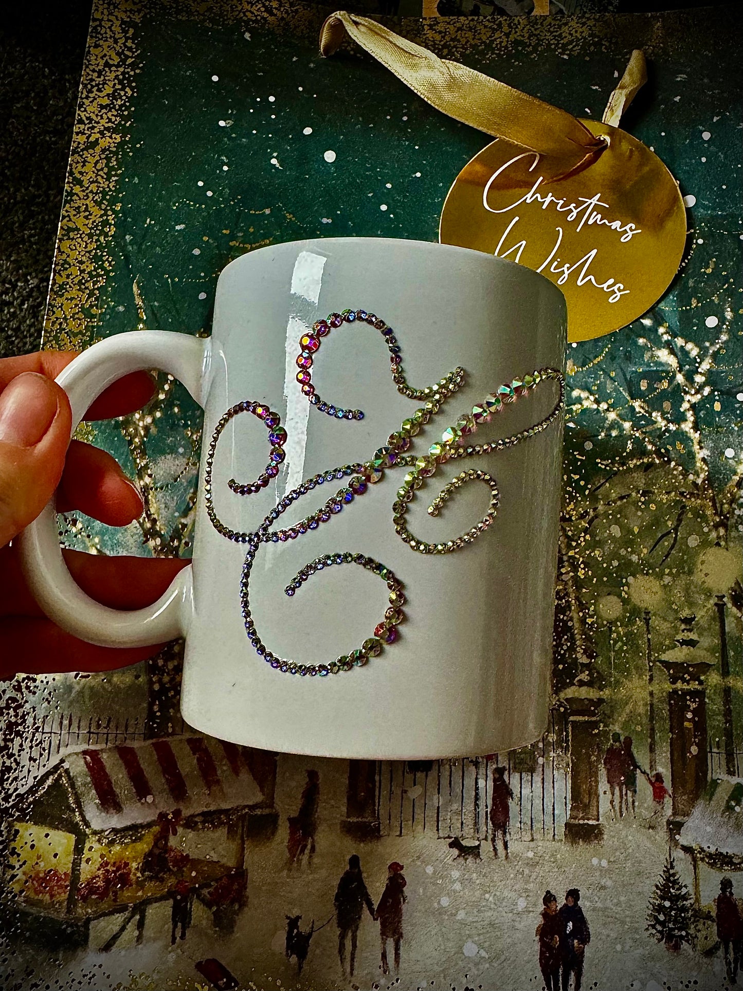 Single Crystal Initial Mug