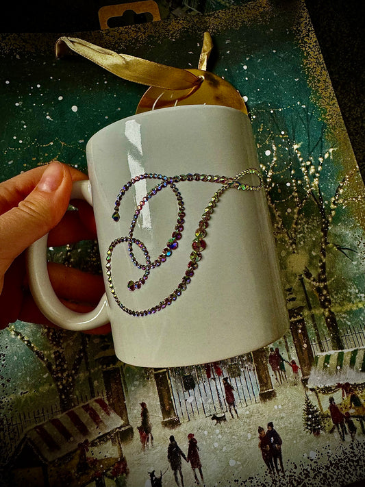 Single Crystal Initial Mug