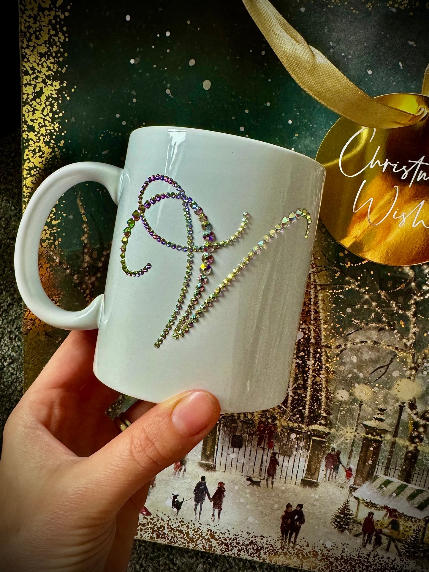 Single Crystal Initial Mug