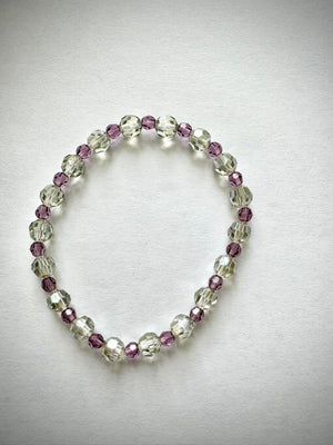 Iris & Silver Shade Crystal Bracelets – Premium Austrian Beads (Single or Set)