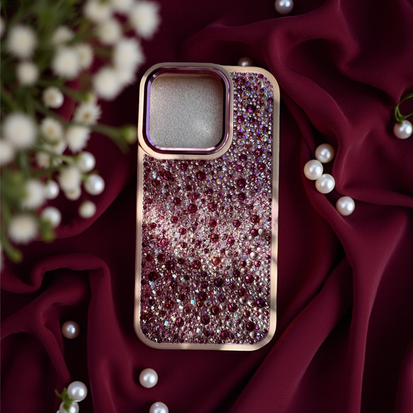 Glam on a Dime Rose Luxe Crystal Phone Case – Custom Made with Estella Crystals in Pink, Rose & Fuchsia | Handmade Luxury Sparkle