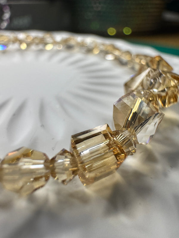 Golden Shadow Crystal Bracelet – Premium Austrian Beads