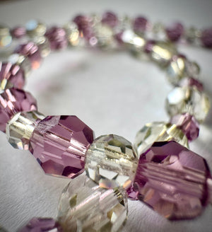 Iris & Silver Shade Crystal Bracelets – Premium Austrian Beads (Single or Set)