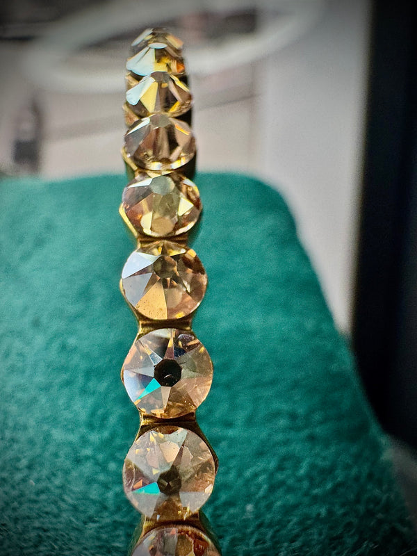 Golden Glow Crystal Bangle – Handcrafted with Premium Austrian Crystals | Bridesmaids Gifts