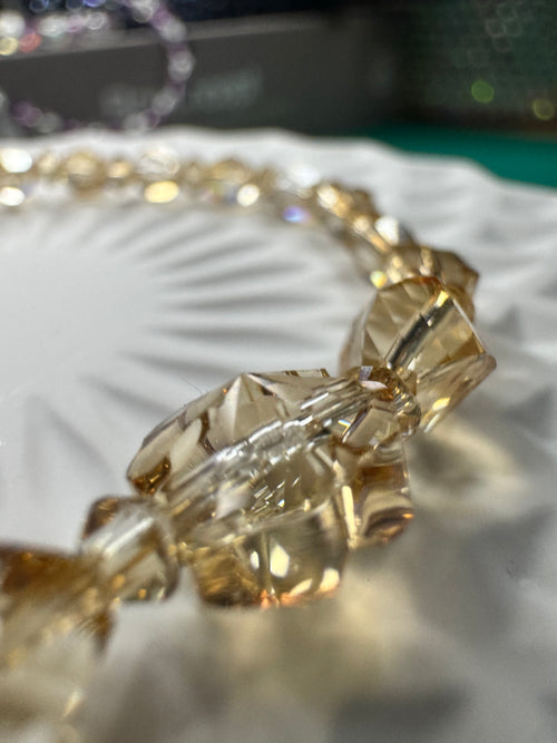 Golden Shadow Crystal Bracelet – Premium Austrian Beads