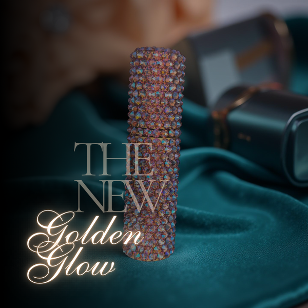 Golden Glow Crystal Perfume Atomiser – 10ml | Topaz Shimmer Crystals