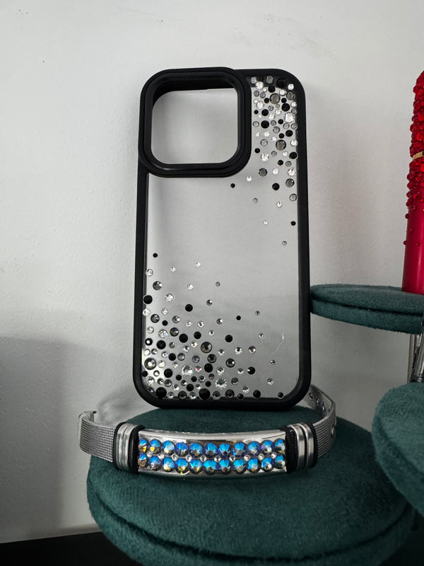 Black Noir – Crystal Embellished Phone Case