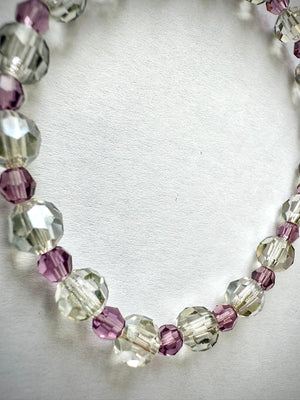 Iris & Silver Shade Crystal Bracelets – Premium Austrian Beads (Single or Set)