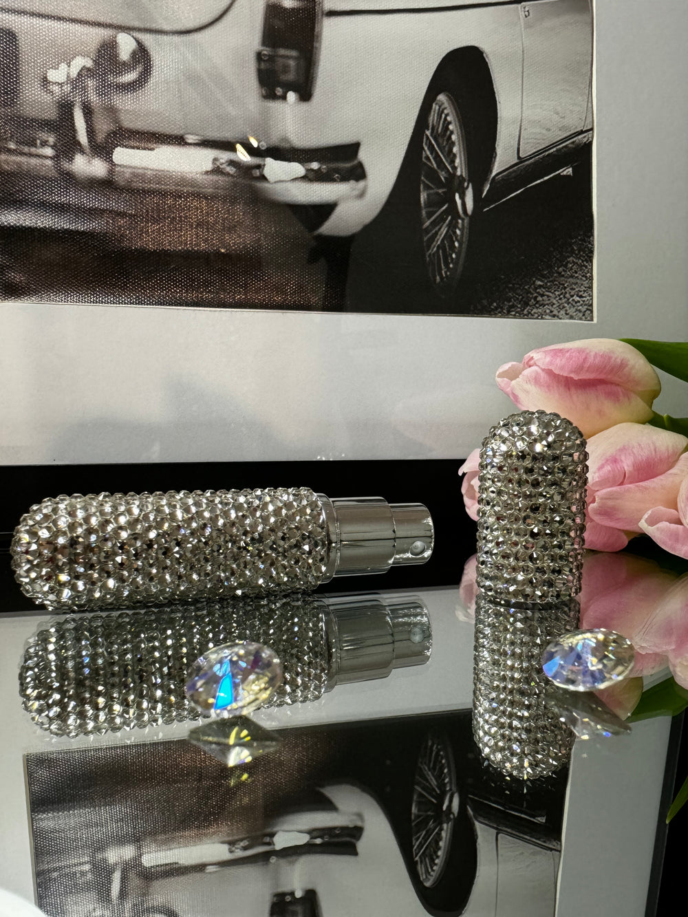 Glam on a Dime 5ml Perfume Atomisers with Full Cover Embellishment (PERFUME NOT INCLUDED)
