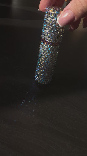 Crystal Shimmer Perfume Atomiser 10 ml – Premium Austrian Crystals with Light Topaz Shimmer (PERFUME NOT INCLUDED)
