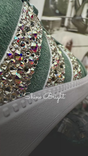 Glam Crystal Sneakers – Custom Hand-Embellished Statement Shoes